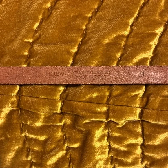 J. Crew Factory Brown Belt with Geometric Accents - Picture 2 of 4